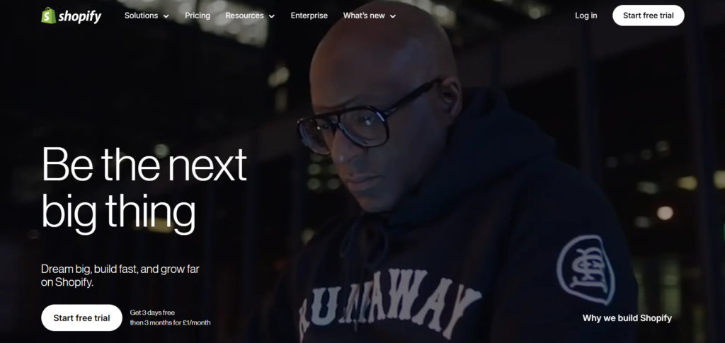 shopify.com homepage how to choose learneveryway.com